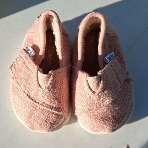 Toms Pink Toddler Slip-On Shoes